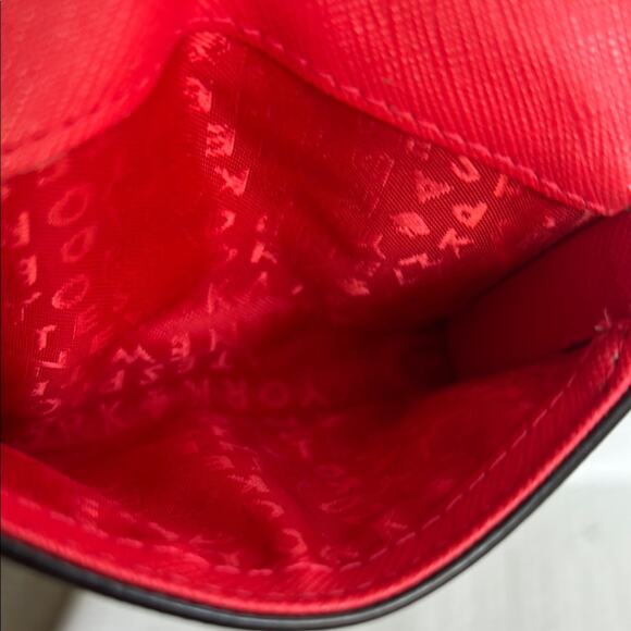 Kate Spade Petty Laurel Way Saffiano Leather Key Chain Wallet Hotchili Red - Picture 4 of 8